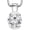 Platinum, variant on 0.45 Carat Round LAB GROWN Diamond Half Bezel Solitaire Pendant Necklace (H-I Color I1 Clarity) Platinum 20" Silver Chain