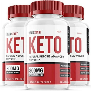 (3 Pack) Lean Start Keto Pills 800mg Advanced Ketogenic Formula (120 Capsules)