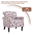 thumbnail image 7 of DREAMSIDEA Accent Chairs Set of 2 Upholstered Pattern Morden Armchair Comfy Linen Fabric Reading Chairs for Living Room,Rococo Plum, 7 of 7