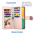 thumbnail image 2 of For Galaxy S23 FE Case,  Galaxy S23 FE 6.4" 5G Wallet Case, Tiflook PU Leather Card Holder Flip Cover [Detachable Magnetic] Pink, 2 of 6