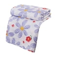 thumbnail image 2 of Linnome Fresh Flowers Printed Summer Quilt Washed Cotton Soft Breathable Machine Washable for Spring Fall 59x78.7in Multicolor#02, 2 of 6