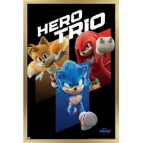 Sonic The Hedgehog 3 - Hero Trio Wall Poster, 22.375" x 34" Framed