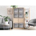 thumbnail image 4 of Sorbus Contenedores de almacenamiento plegables – Cubos de almacenamiento de tela plegables resistentes de 11 pulgadas con asa – 4 cestas para organizar ropa y juguetes – Cestas de organización y alma, 4 of 5