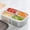Gray, variant on 4 Compartment Snackle Box Container with Lid | Clear Plastic Refrigerator Organizer Bins | Food Storage Containers for Snacks Fruit & Vegetables | 1 Piece