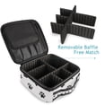 thumbnail image 4 of FORMRS Travel Makeup Bag Large Capacity Train Case Cosmetic Organizer with Adjustable Dividers, Black Cartoon Cat Paw, 4 of 8