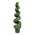 thumbnail image 1 of Costway 4FT Artificial Boxwood Spiral Tree Faux Tree W/Realistic Leaves Indoor Outdoor, 1 of 8