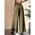 thumbnail image 2 of Women'S Chiffon Dress Beach Wide Leg Palazzo Pants Trouser Green XXL, 2 of 7