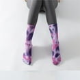 thumbnail image 2 of Women's Yoga Pilates Socks with Grips Non Slip Colorful Tie Dye Cushioned Crew Socks for Barre Ballet Dance, Medium 6-9, 2 of 7