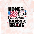 thumbnail image 4 of Inktastic Home of the Free Because My Daddy is Brave with Flag Boys or Girls Baby Bodysuit, 4 of 5