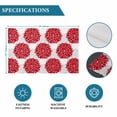 thumbnail image 6 of Red Dahlia Placemats Set of 8, Vintage Country Grey Abstract Flowers Floral Placemats for Dining Table, Place Mats for Kitchen Tabletop, Waterproof Wipeable Dining Table Mats Set, 6 of 9