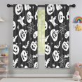 thumbnail image 5 of Blackout Kids Curtains,Halloween White Ghosts Pumpkins and Spider Webs Childrens Insulated Curtains Set Of 2,Bedroom Essentials,Toddler Room Decor 42x63in(106x160cm), 5 of 5