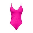 thumbnail image 7 of Gubotare Womens Swimsuits Tummy Control One Piece Swimsuit for Women Tummy Control Bathing Suit Color Block Swim Suit Bandeau Swimwear (Hot Pink,XXXL), 7 of 7