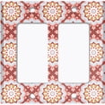 thumbnail image 6 of Metal Light Switch Plate Cover Mandala Orange Gray Floral Pattern Damask MDL105, 6 of 13