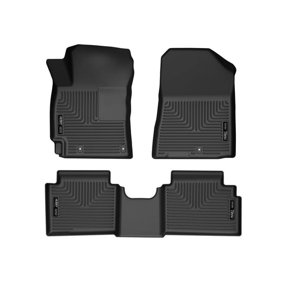 Husky Liners 95261 Weatherbeater Floor Mats Fit 2019-2024 Kia Forte Front/2nd Row Liners 3pc Black