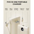 thumbnail image 2 of Cargador portátil VRURC de 10000 mAh con cables integrados y enchufe de pared, 2 of 8
