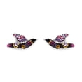 thumbnail image 3 of Juego de Aretes y Cadena con Dije Colibri Morado ZVEZDA, 3 of 5