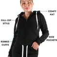 thumbnail image 3 of Red Fox Women's Casual Slim-Fit Fleece Full-Zip Athletic Hoodie Jacket with Pocket - Active, Running, Workout, 3 of 6