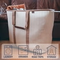 thumbnail image 5 of CleverMade Collapsible Laundry Caddy LUXE Tote Hamper 2 Pack 64L, Navy Noir, 5 of 9