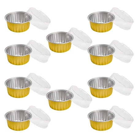 

Virmaxy Discount Pudding Cup Cake Aluminum Foil Tin Cup Cake Fryer Bowl Tin Paper Box Baking Tray Tin Paper Cup 10PCS