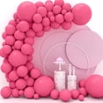thumbnail image 4 of Hot Pink Balloon Arch Kit Balloon Garland Kit Birthday Balloons 120pcs, 4 of 7