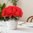 thumbnail image 6 of HKKDKTA 6 Pcs Artificial Geranium Flowers for Outdoor, UV Resistant Fake Silk Geraniums for Planters, Hanging Baskets, Window Boxes, Porch & Patio Decor, 6 of 8