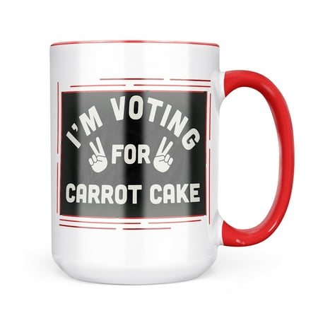 

Neonblond I m Voting For Carrot Cake Funny Saying Mug gift for Coffee Tea lovers