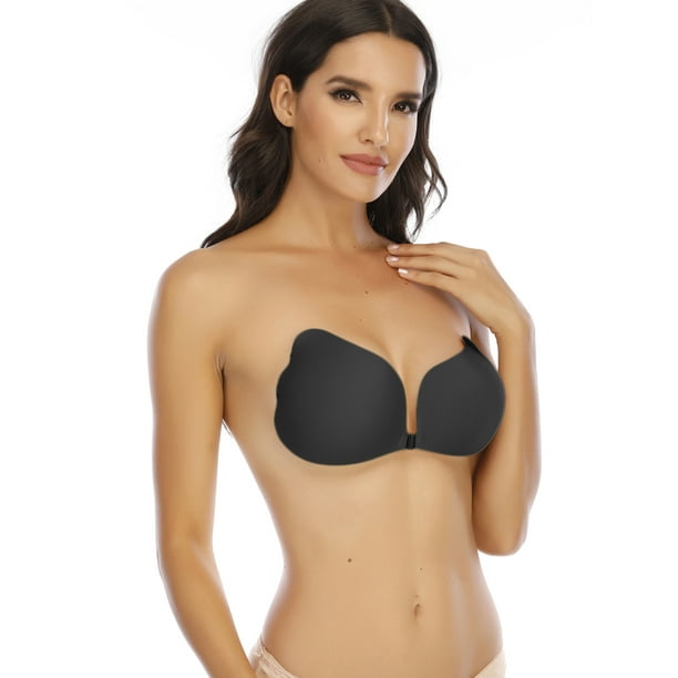 LELINTA Push up Strapless Self Adhesive Plunge Bra Invisible Backless  Sticky Bras 