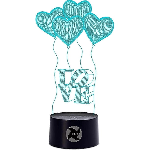 2026 3D Optical Illusion Night Light - 7 LED Color Changing Lamp - Cool Soft Light Safe for Kids - Creates Great Dreams