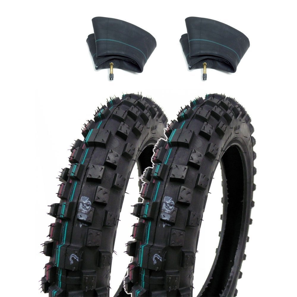 SET OF TWO Mini Dirt Bike Knobby Tire 2.5010 Front Rear Tube Type Off