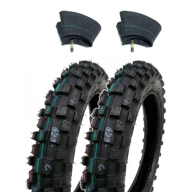 SET OF TWO Mini Dirt Bike Knobby Tire 2.5010 Front Rear Tube Type Off