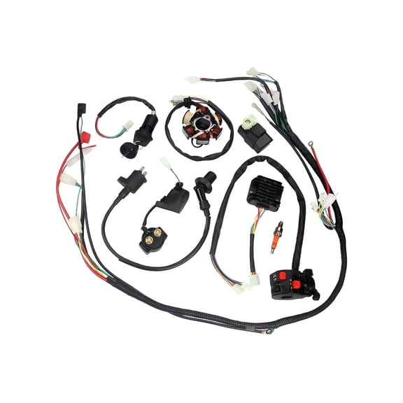 Miiottaa Upgraded Full Vehicle Wiring Harness Cord and CDI Kit for GY6 125CC 150CC Motorcycles Ensuring Stable Power Transmission