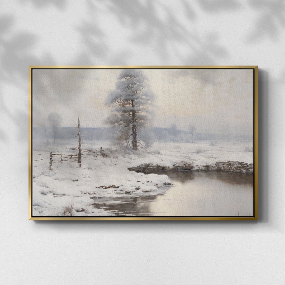 Vintage Landscape-XVI By Wexford Home Framed in Gold Wood Gallery Wrapped Canvas 17 in. x 25 in.