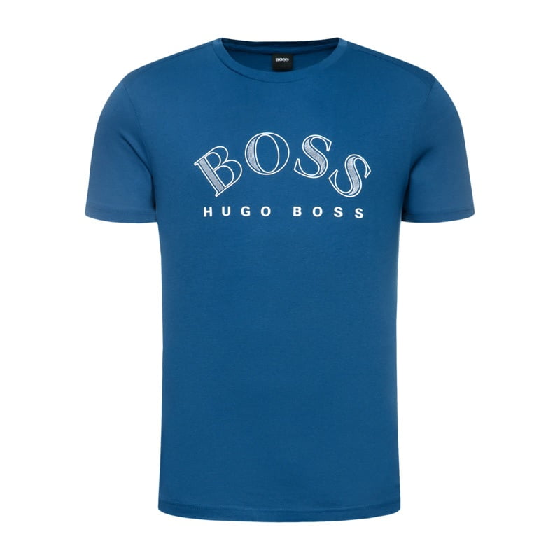 hugo boss curved logo t shirt