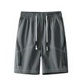 thumbnail image 2 of Fnnxeal Mens Cargo Shorts, Big and Tall Shorts Summer Casual Pants Relaxed Fit Outdoor with Pockets Men's Casual Gray Shorts 5XL, 2 of 5