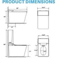 thumbnail image 7 of WinZo Square Smart Toilet with Tank Built-in,Square With Auto Flush, Rectagnle Heated Bidet & Drying, Night Light Convenient For Seniors, Luxury Bathroom Or Low Water Pressure Space (Matt Black), 7 of 7