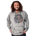 thumbnail image 4 of Patriotic Vintage American Mechanic Unisex Plus Fleece Graphic Sweatshirt Brisco Brands 2X, 4 of 6