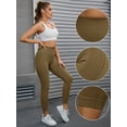 thumbnail image 3 of Unique Bargains Women's High Waisted Leggings Tummy Control Thigh Shapers Pants S Brown, 3 of 6