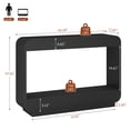 thumbnail image 6 of Laintene Console Table, 43" Curved Entryway Table, Wood Sofa Tables Behind Couch with Open Shelf, Entry Table for Entrance, Hallway, Living Room, Black, 6 of 9