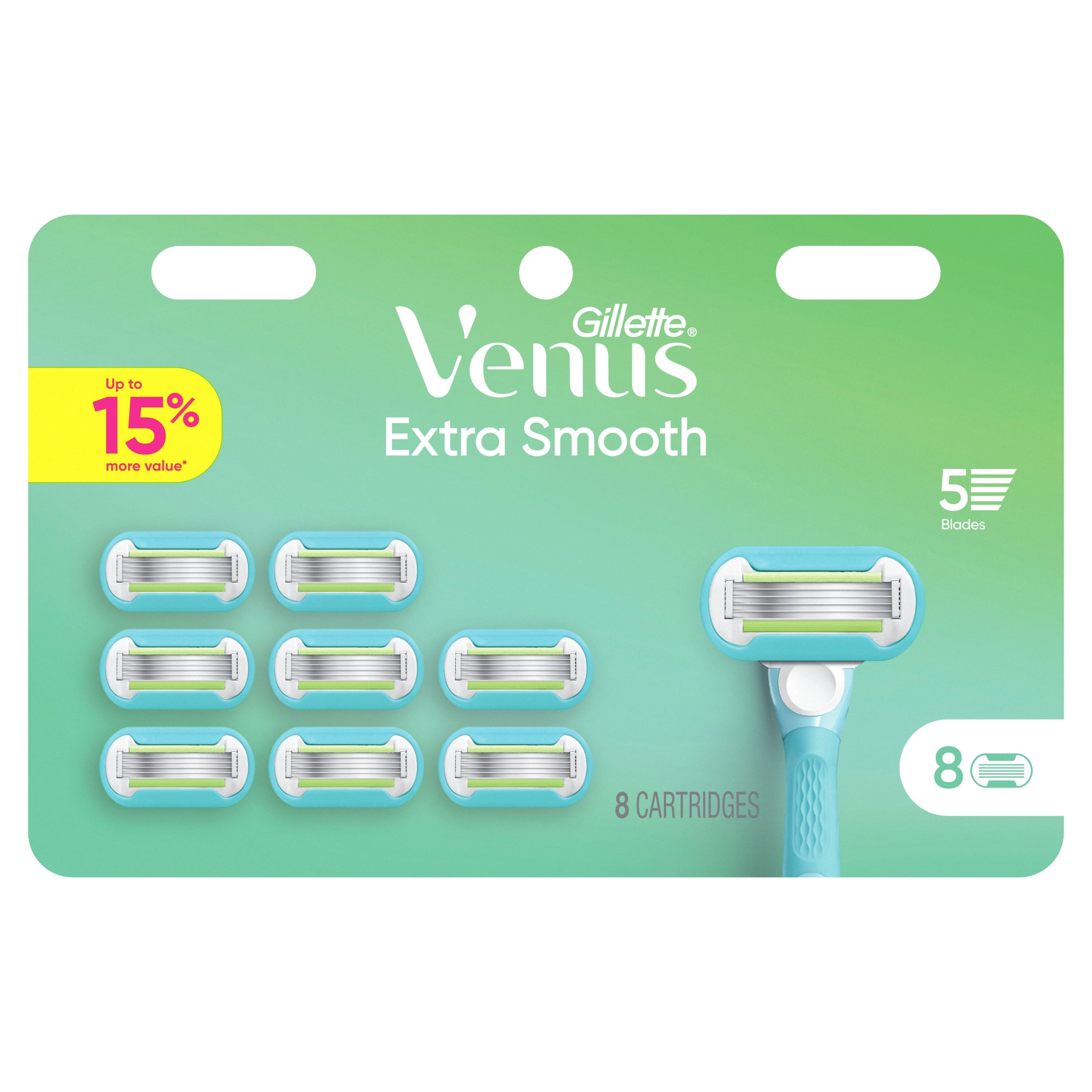 Gillette Venus Extra Smooth Women's Razor Blades, 8 Razor Blade Refills