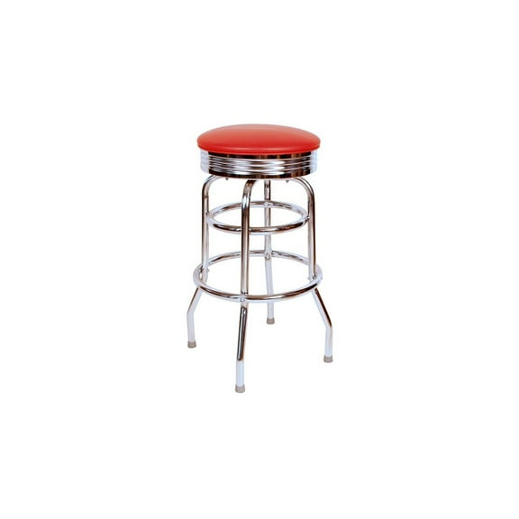 Richardson Seating 1971 Inspired Floridian Swivel Bar Stool-Color:Red