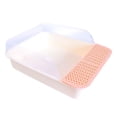 thumbnail image 4 of Open Tray Durable Sandbox for Small Animals Indoor Cats Bunny Pink White Small, 4 of 7