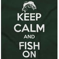 thumbnail image 2 of Keep Calm Fish On Fishing Enthusiast Men's Graphic T Shirt Tees Brisco Brands M, 2 of 6