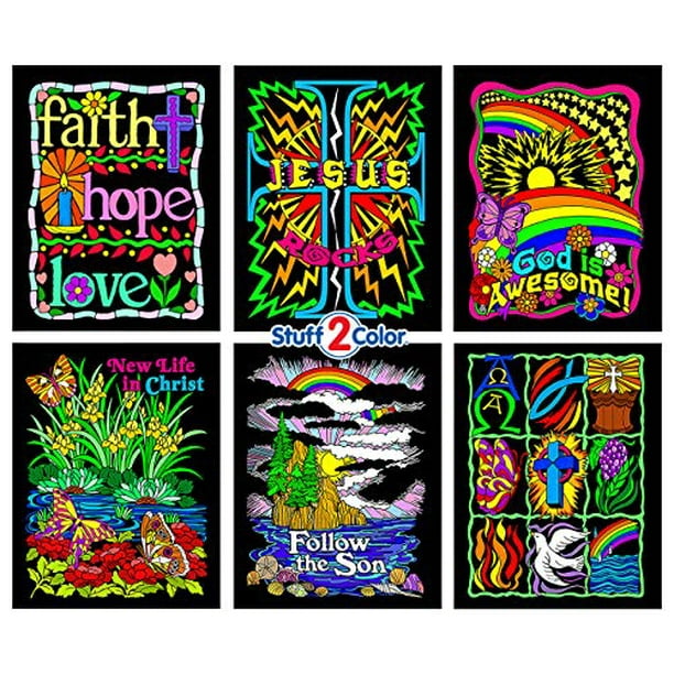 Download Stuff2color Faith Bundle Includes 6 Fuzzy Velvet Coloring Posters Walmart Com Walmart Com