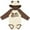 Natural & Brown w Ears, variant on Inktastic Off To The Races with Cowgirl on Horse Girls Long Sleeve Baby Bodysuit