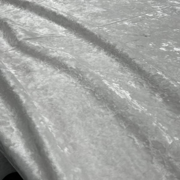 Riverdale Crushed Velvet Fabric, 118 Inch. in Width, | Home Decor, White / Cut by the Yard