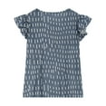 thumbnail image 5 of THDHVS Shirts for Girls,Girls Tops,Girls Ruffle Sleeve Short Sleeve Tee Summer Casual Navy 6-7 Years, 5 of 8