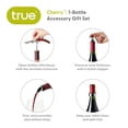 thumbnail image 4 of True Cherry 1-Bottle Wine Accessories Gift Set | Premium Corkscrew Opener Kit, Drip Ring, and Wine Pourer and Stopper in Wood Case with Padded Insert, 4 of 7