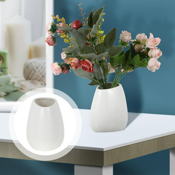 WHAMVOX  Simulation Flowerware Floral Terracotta Plant Pots Indoor White