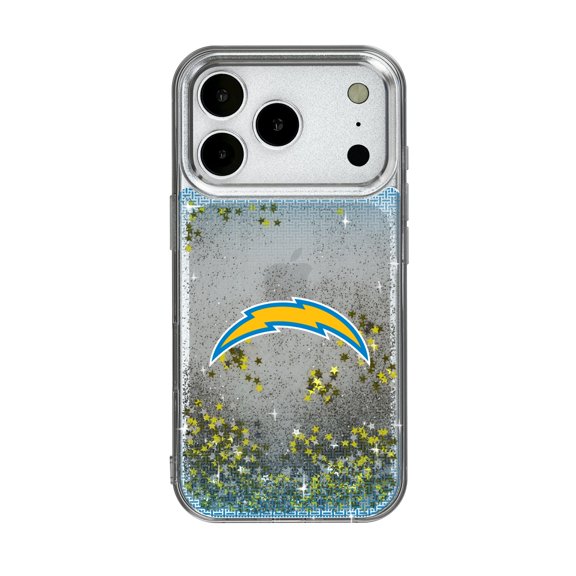Los Angeles Chargers Linen Logo iPhone Glitter Case