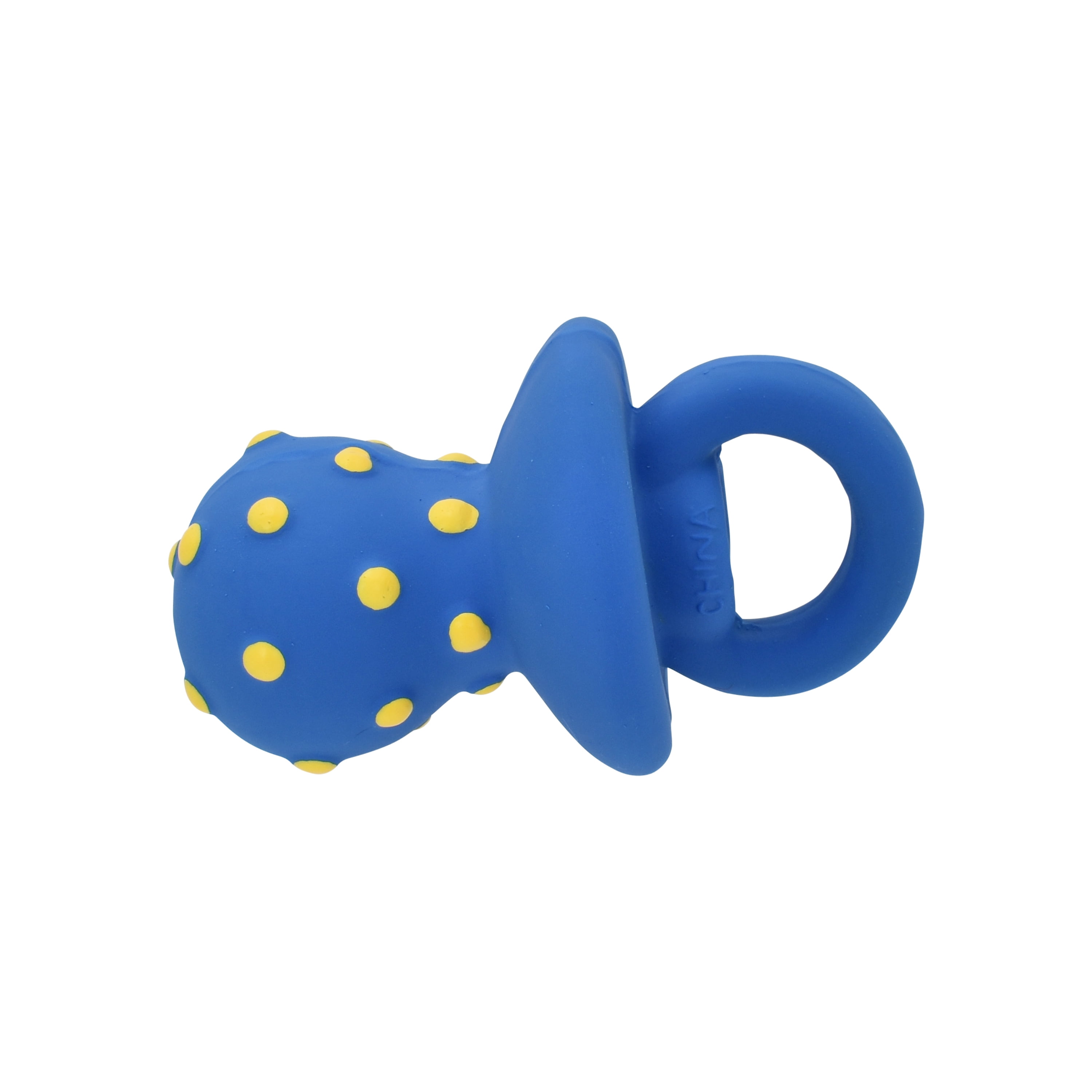 Vibrant Life Playful Buddy Pacifier Dog Toy, Latex with Plush Filling, Chew Level 1